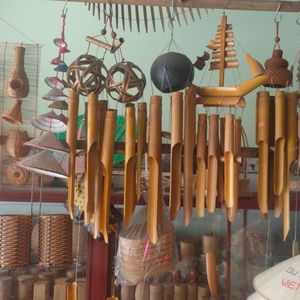 Vietnam Wind Chime Handmade From Bamboo Organic <b>Material</b> Outdoor Indoor Home Decor Gift - Product Image 1