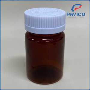 Botellas de Plástico PET de 60 ml con Tapa de Rosca, Redondas, con Impresión por Transferencia de Calor, para Medicamentos, Pavico Vietnam DA60, OEM/ODM - Product Image 4