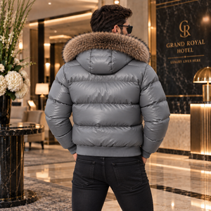 Veste matelassée de luxe pour homme avec capuche en fourrure de renard, Giubbotto Uomo Invernale, Abrigo Acolchado, Blouson Homme, Herren pufferjacken - Product Image 3