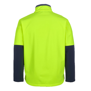 Chaqueta de forro polar color naranja para hombre, con cuello alto, cierre de cremallera, estilo softshell, resistente al viento, estilo ropa de trabajo, para otoño. - Product Image 2
