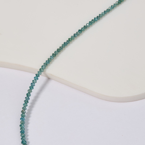 Collar Mala con Diamantes Naturales Azul Claro de 30 Quilates, Corte Redondo Auténtico, Diamantes Azules Brillantes Extraídos de la Tierra - Product Image 3