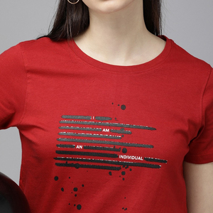 Camiseta de Manga Corta para Mujer, Transpirable, a Bajo Precio, Nueva Llegada, Fabricada en Fábrica con Material Transpirable, Talla Adulto - Product Image 2