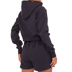 Conjunto Deportivo Personalizado con Logotipo, Unisex, Cuello Redondo, Sudadera y Pantalones Cortos de Nailon/Algodón, Informal, Ecológico, de Secado Rápido - Product Image 3