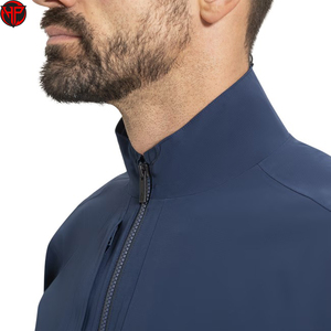 Chaqueta de golf para hombre, ligera, cortavientos, impermeable, con cierre, de secado rápido, informal, para campo de golf, OEM, personalizada - Product Image 5