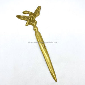 Traditional Brass Feather Letter Opener <b>Wall</b> Mount Home Decor Living Room Indoor-A Reliable Accessory for Studies and <b>Desks</b> - Product Image 3