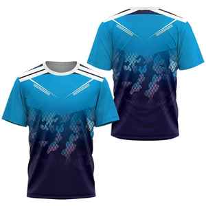 Camiseta deportiva para hombre, talla adulta, para tenis en interiores, antiarrugas, de secado rápido, transpirable, con estampado digital. - Product Image 2