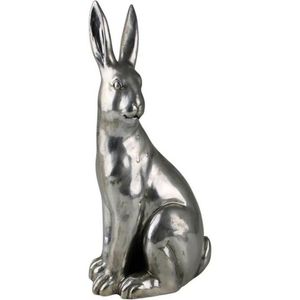 Sculpture de lapin vintage en aluminium moulé, statue décorative en métal pour jardin, pelouse, patio, balcon - Product Image 2