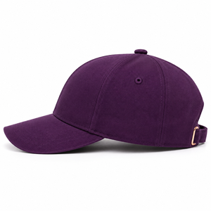 Custom Embroidered Logo Baseball Cap 6-Panel Twill Cotton Adjustable Unisex Solid Color Casual <b>Hat</b> With Metal Buckle - Product Image 6