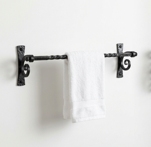 Porte-serviettes rustique mural finition bronze avec crochets, design branche d'arbre, support simple pour serviettes, idéal pour la maison, les hôtels, accessoire de salle de bain - Product Image 4