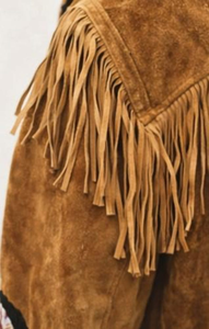 High Quality <b>Suede</b> Leather Fringe <b>Jacket</b> for Men Western Cowboy Embroidered Design Bulk Order Manufacturer - Product Image 3