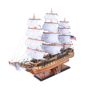 T097L - เรือจำลอง USS Constitution รุ่นลิมิเต็ดอิดิชั่น พร้อมใบเรือครบชุด รุ่น Admiral Line ผลิตด้วยมือจากไม้ ของขวัญสำหรับนักเดินเรือ ขนาด 73.7Lx25.4Wx64H ซม. - Product Image 2