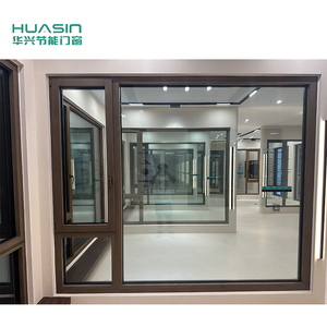 Fenêtre à persiennes en bois recouvert d'aluminium sur mesure, <span class=keywords><strong>profil</strong></span> extérieur rigide à rupture de pont thermique unique, norme canadienne 2025, de l'usine Huasin - Product Image 6