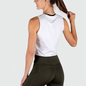 Camiseta sin mangas transpirable, informal, ecológica, de secado rápido, holgada, para entrenamiento y fitness, personalizada para mujer, precio al por mayor - Product Image 6