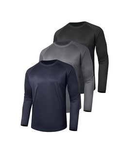 Camiseta Deportiva de Manga Larga para Hombre, de Secado Rápido, Tejido Elástico, para Entrenamiento Físico - Product Image 1