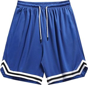 High Quality Men's Retro Athletic Shorts Vintage Classic <b>Plain</b> Basketball Shorts Striped Customizable Short Pants Wholesale - Product Image 1
