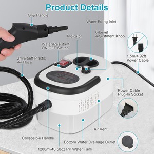 2500W pulitore a vapore portatile multifunzione ad alta temperatura macchina per la pulizia a vapore per auto con dettagli sul pavimento del divano - Product Image 2