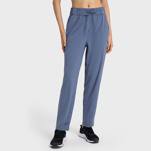 Pantalon évasé Wearpex automne, sensation de douceur, séchage rapide, décontracté, pour yoga, en molleton 100 % coton pour femme, avec cordon de serrage - Product Image 4