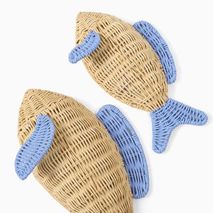 Arte de Pared de Peces de Ratán Tejido a Mano, Decoración para Habitación Infantil, Forma de Animal Adorable Hecha a Mano, Ecológico y Sostenible, Proveedor Mayorista OEM - Product Image 5