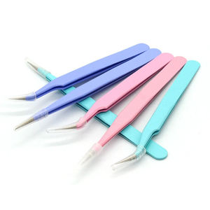 Pince à épiler pour extensions de cils en nano-fibres durables, design cœur, précision en acier inoxydable, best-seller - Product Image 5