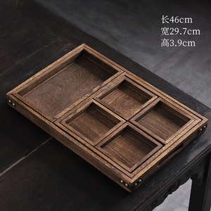 Wooden Country Style Multifunction Tray & Plate for Living Room Use-Tea Dim Sum Fruit Afternoon Snacks & Delicacies - Product Image 5