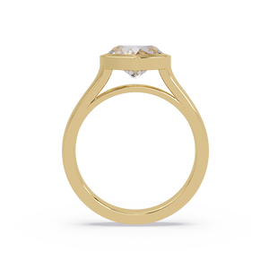 Anillos de Diamantes Cultivados en Laboratorio con Corte Corazón Premium de 2.00 Ct, Certificados por IGI, Oro Puro de 14k, Anillo de Boda con Engaste de Bisel, Regalos de Joyería para Aniversario - Product Image 4