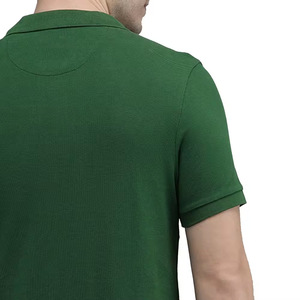 เสื้อเชิ้ตผู้ชายไซส์ใหญ่ สีเขียวเข้ม พิมพ์ลาย สไตล์มินิมอลลำลอง ผ้าคอตตอนปิเก้ถักแบบคลาสสิก หนา 220 กรัม - Product Image 6