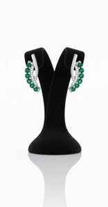 Pendientes de Aro de Plata de Ley 925 con Baño de Oro de 14K y Esmeralda, Sin Níquel, Sin Plomo, Elegante Regalo para Mujer, Aniversario, Fiesta - Product Image 6