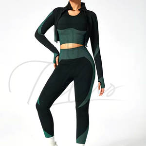 Conjunto de Yoga de 3 Piezas para Mujer, Diseño Moderno, Transpirable, Personalizado, Conjunto de Yoga para Mujer 2026, Conjunto de Yoga de 4 Piezas - Product Image 6