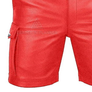 Pantalones Cortos de Cuero para Hombre, Nuevo Estilo, Color Sólido, Hechos con Cuero de Alta Calidad, de Primera Calidad, de Secado Rápido, Gran Venta - Product Image 3