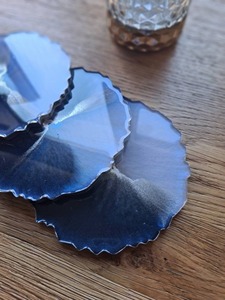 Top Quality Customize Square <b>Round</b> Epoxy Wood Resin Coaster Use Home Restaurant Hotel Coaster - Product Image 2