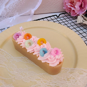 Crema en forma de hojaldre velas perfumadas cera de soja decoración novedad velas lujo Etiqueta Privada aroma vela creativa para fiesta vacaciones - Product Image 5