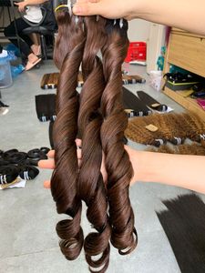 Vietnamluxury Remy Hair Bundle Bouncy Pissy Curls Cheveux humains vierges vietnamiens à double tirage - Product Image 4