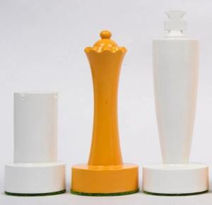 Piezas de ajedrez Berliner de alta calidad en madera de boj amarilla y blanca, altura del rey de 3.7 cm, al mejor precio. - Product Image 3