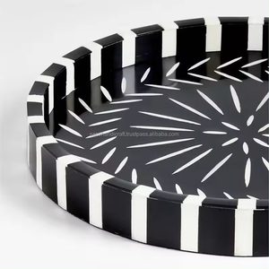 Plateau de service en résine d'os de vente chaude décoration de maison et d'hôtel de meilleure qualité avec un nouveau design pour le stockage des aliments - Product Image 4