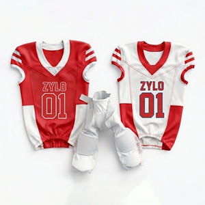 Ensemble Maillot et Pantalon de Football Américain Personnalisé Bleu Marine et Blanc – Tenue de Sport Sublimée Respirante pour Équipe – Design d'Élite - Product Image 6