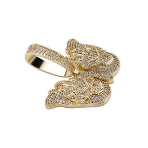 Pendentif papillon tendance et minimaliste, accessoire superposé hip-hop incrusté de diamants, pendentif papillon flamme de l'enfer - Product Image 1