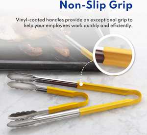 Pinzas para Alimentos de Acero Inoxidable con Revestimiento de Vinilo, Aptas para Lavavajillas, Resistentes y Ecológicas, de Calidad Premium, al por Mayor - Product Image 6