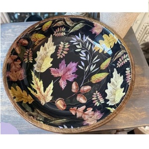 ชามสลัดทรงกลมธรรมชาติ ชามไม้ไผ่ ชามมะพร้าว ชามใส่ถั่ว ขนมหวาน ของว่าง ชามไม้ใส่ผลไม้สำหรับใส่โอลีฟและซอส - Product Image 6