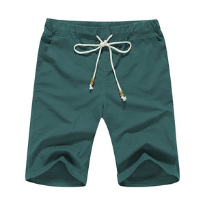 Shorts Bermuda pour Homme avec Cordon de Serrage, Taille Mi-Haute, Fermeture Boutonnée, Tissu Oxford Respirant, Style Décontracté - Product Image 1