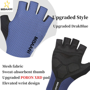 Gants de cyclisme respirants, gants de vélo rembourrés à demi-doigts, gants de vélo antidérapants, gants de vélo de montagne absorbant les chocs - Product Image 2