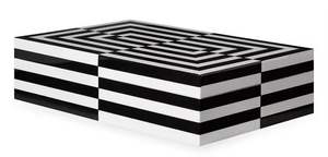 Caja de Joyería Rectangular de Lujo Moderna Hecha a Mano con Diseño de Cuerno en Blanco y Negro - Resistente al Agua y Apta para Lavavajillas - Product Image 2