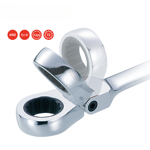 Llave Combinada Flexible de Trinquete OEM de 72 Dientes, Acero al Vanadio Cromado Trivalente CR-V de 5/16'', Métrica, Especificación ANSI - Product Image 3