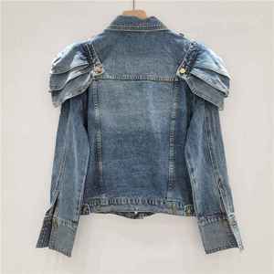 Nueva Chaqueta Vaquera para Mujer con Botones Únicos, Bolsillos, Elegantes Hombreras Desmontables, Diseño Casual con Parches, Estilo Cargo Lavado para Damas - Product Image 6