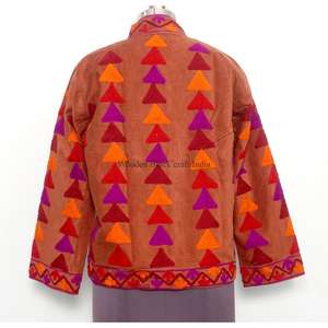 Veste d'hiver en coton brodée à la main, respirante, de style ethnique vintage, idéale pour les festivals - Product Image 5