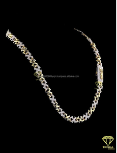 12mm infinity Link <b>Chain</b> 18K Gold Plated <b>Iced</b> <b>Out</b> Cuban Link <b>Chain</b> Moissanite Diamond Hip Hop Bling Jewelry for Men & Women - Product Image 2
