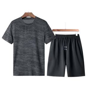 Ensemble de sport pour homme en 2 pièces pour l'été, 100% polyester, t-shirt et short de fitness pour la salle de sport et l'entraînement, vêtements de sport légers pour la course à pied et l'entraînement - Product Image 4