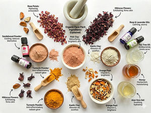 OEM/ODM Soins de la peau à base de plantes de qualité supérieure Masque facial Ubtan Tous types de peau Blanchissant Anti-âge Emballage personnalisé avec logo Échantillon gratuit - Product Image 3