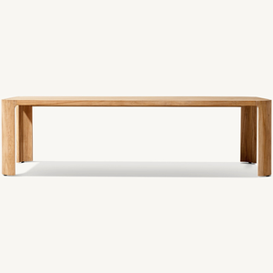 Table rectangulaire pour la restauration, idéale pour les restaurants ou les espaces de restauration en plein air, au style simple, moderne et durable. - Product Image 2