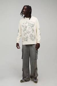 <b>Custom</b> Screen Printed Men's Sweatshirt Personalized Long Sleeve Streetwear OEM Casual Wear <b>Custom</b> Design Apparel Top Clothing - Product Image 6
