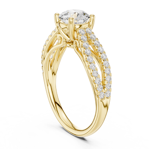 Anillo Solitario de Oro Sólido de 14K con Diamante Cultivado en Laboratorio de 1 Quilate, Corte Brillante Redondo, para Uso Diario, Bodas y Estilo Moderno - Product Image 1